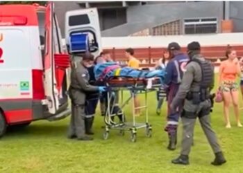 Jovem resgatado de helicóptero após queimaduras em São Roque do Canaã - Foto: Rede Social