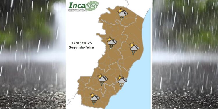 Previsão do tempo para o ES e Colatina nesta segunda (12) - Foto: Incaper
