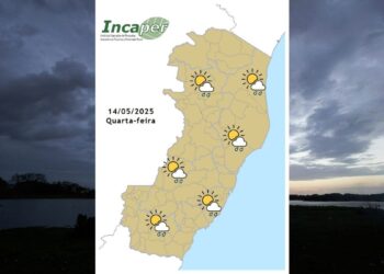 Previsão do tempo para o ES e Colatina para esta quarta (14) - Foto: Incaper