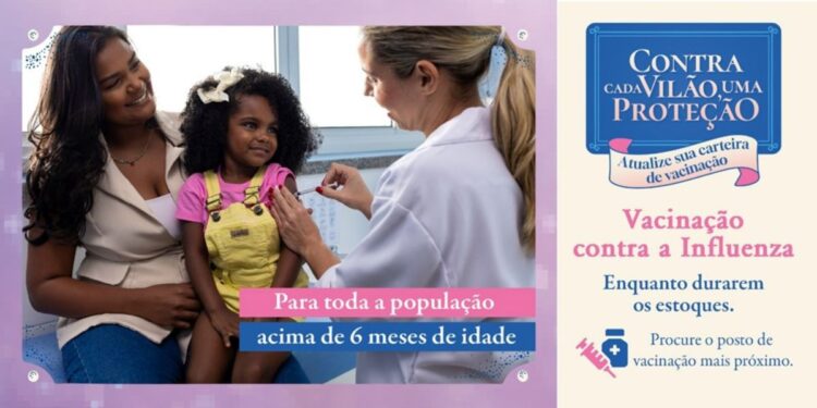Vacinação contra a gripe é liberada para toda a população acima de 6 meses no Espírito Santo. Foto: Sesa