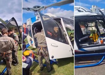 Pancas: bebê com queimaduras é transportada de helicóptero para hospital em Vitória - Foto: Reprodução