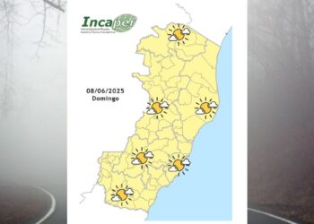 Previsão do tempo para o ES e Colatina neste domingo (08) - Foto: Incaper