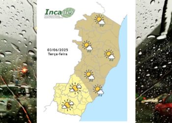 Previsão do tempo para o ES e Colatina nesta terça (03) - Foto: Incaper