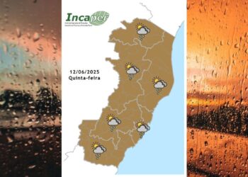 Previsão do tempo para o ES e Colatina nesta quinta (12) - Foto: Incaper