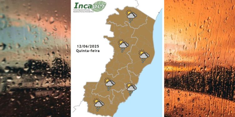 Previsão do tempo para o ES e Colatina nesta quinta (12) - Foto: Incaper