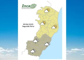 Previsão do tempo para o ES e Colatina nesta segunda (09) - Foto: Incaper