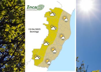 Previsão do tempo para o ES e Colatina neste domingo (15) - Foto: Incaper