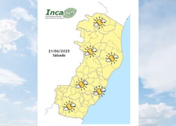 Previsão do tempo para o ES e Colatina nesta terça (24) - Foto: Incaper