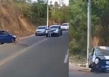 Motorista bate carro em Nova Venécia ao tentar espantar mosca - Foto: Rede Social