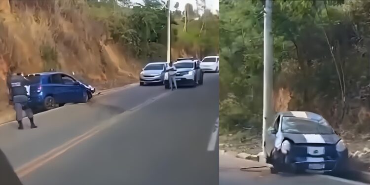 Motorista bate carro em Nova Venécia ao tentar espantar mosca - Foto: Rede Social