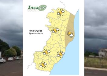 Previsão do tempo para o ES e Colatina nesta quarta (04) - Foto: Incaper