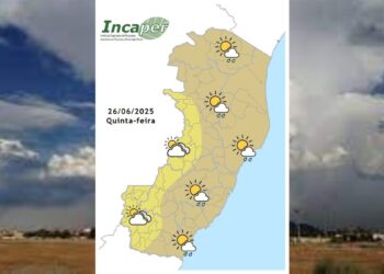 Previsão do tempo para o ES e Colatina nesta quinta (26) - Foto: Incaper