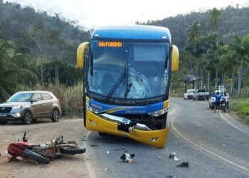 Motociclista morre em colisão com ônibus em São Roque do Canaã - Foto: Rede Social