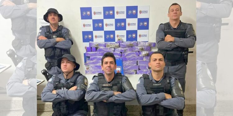 Polícia Militar apreende quase 27 kg de maconha em Baixo Guandu após denúncia anônima. Foto: divulgação.