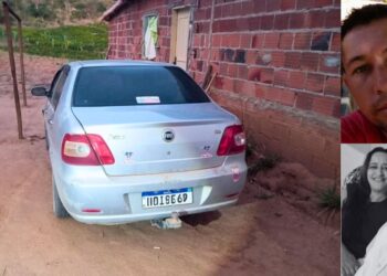 Carro usado na fuga, Genivaldo Serafim de Souza, de 39 anos, apontado pela Polícia Civil como autor dos disparos e o casal Joel Anacleto da Silva, de 44 anos, e sua esposa, Ana Aparecida, de 48 - Crédito: Colatina em Ação