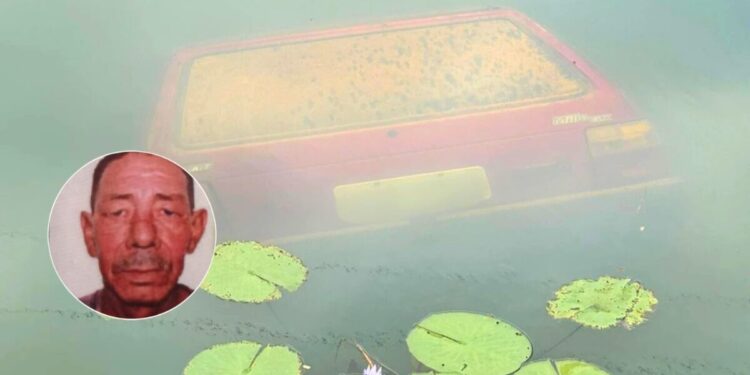 Corpo de idoso desaparecido é encontrado dentro de carro submerso em Itaguaçu - Foto: Reprodução