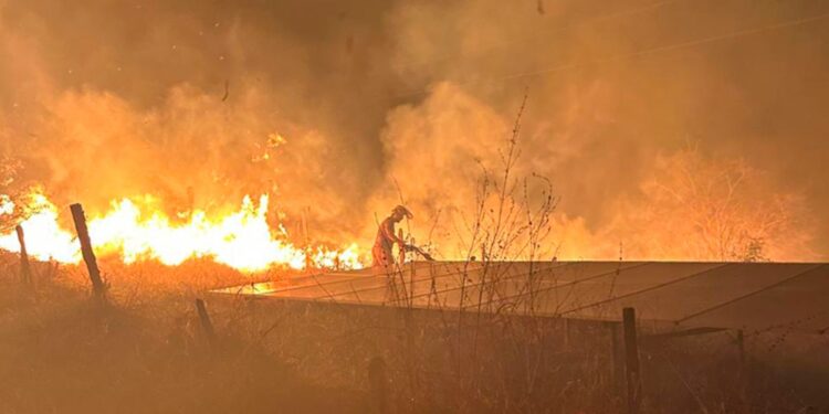 Defesa Civil e Bombeiros controlam incêndio de grandes proporções em Colatina. Foto: Prefeitura de Colatina