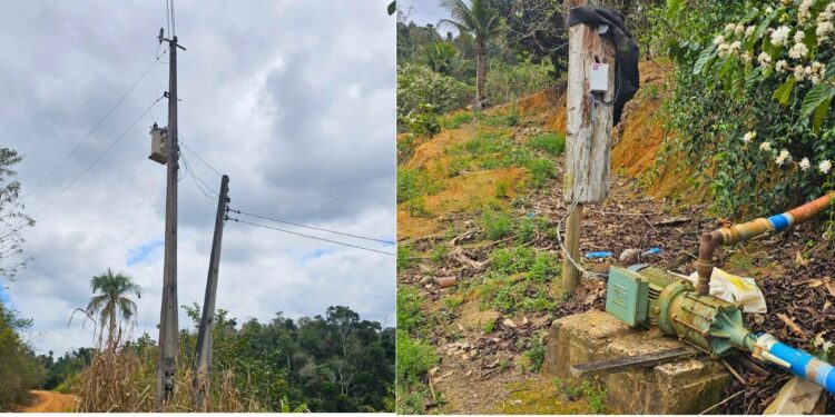 PC flagra furto de energia elétrica que alimentava bomba de irrigação em Vila Valério - Fotos: PCES
