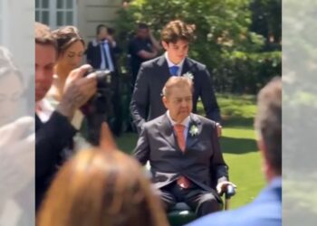 Faustão leva filha ao altar em cadeira de rodas em cerimônia íntima - Foto: Rede Social