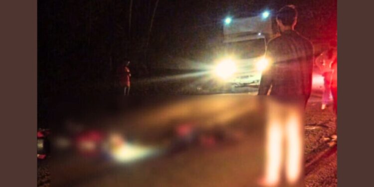 Acidente entre moto e caminhão deixa vítima fatal em Marilândia - Foto: Reprodução