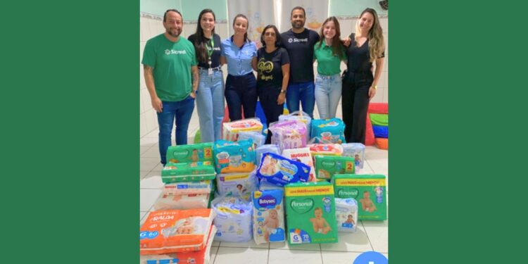 Sicredi Essência leva cuidado ao Lar de Abigail com arrecadação de fraldas em Nova Venécia no Dia C - Foto: Divulgação