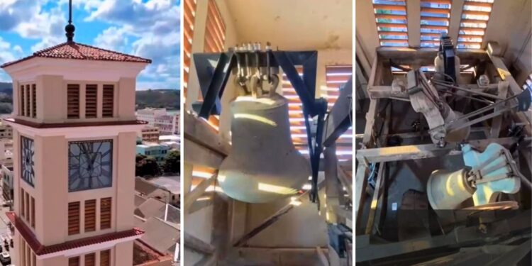 Sinos da Catedral de Colatina passam por manutenção preventiva - Fotos: Reprodução