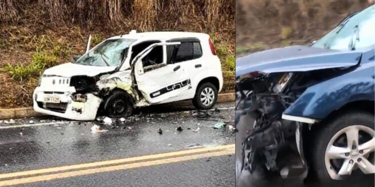 Carro derrapa em pista com óleo e causa colisão na BR-259, em Colatina - Foto: Reprodução