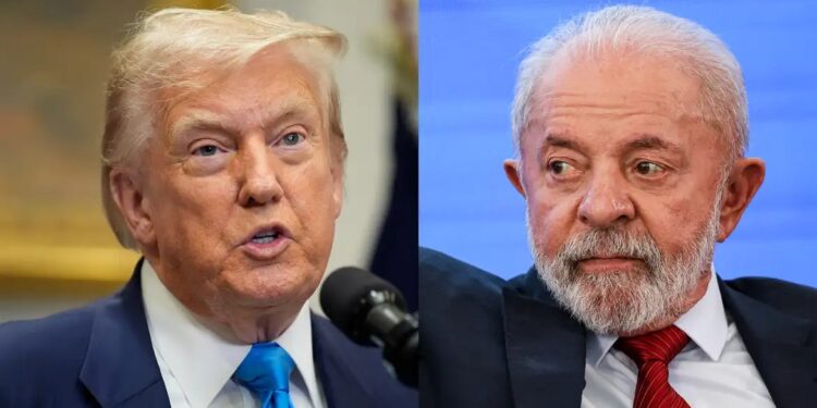 Lula conversa com Trump e pede fim de tarifaço a produtos brasileiros - Foto: Reuter/Yuri Gripas e Marcelo Camargo/Agência Brasil
