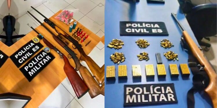Operação Relâmpago: Prisões e apreensões de armas no interior do ES - Foto: PCES