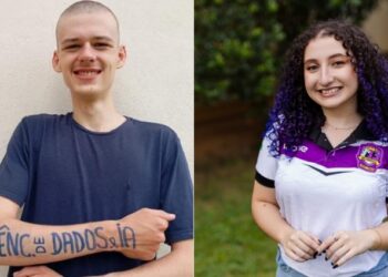 Bolsistas do CDMC, Lisânia e Nathan estudam Ciência de Dados e IA na FGV EMAp - Foto: Divulgação