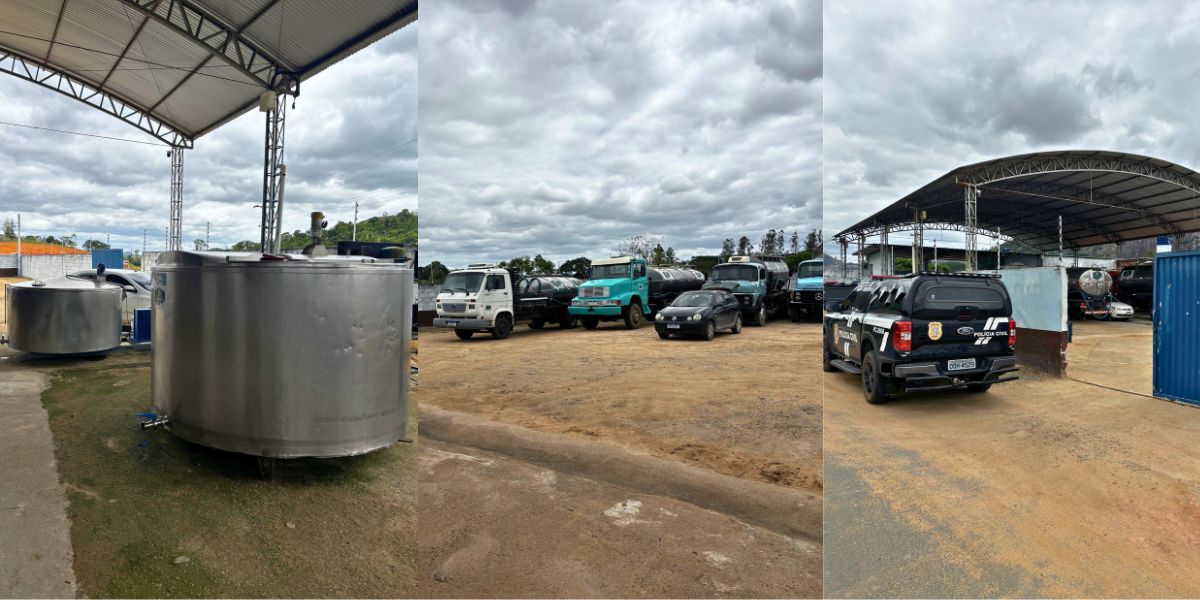 Operação fecha posto clandestino de leite em Ecoporanga - Foto: PCES
