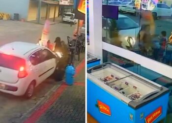 Família é atropelada em frente a sorveteria em Guriri; motorista bêbada paga fiança e é liberada - Foto: Reprodução