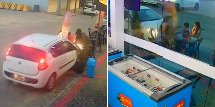 Família é atropelada em frente a sorveteria em Guriri; motorista bêbada paga fiança e é liberada - Foto: Reprodução