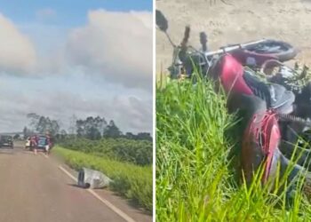Motociclista morre atingido por peça de caminhão em Jaguaré - Foto: Reprodução