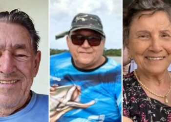 Da direita para esquerda: Olívio Salezze, Augusto Salezze Neto e Irene Bermond Salezze. Crédito: Acervo pessoal