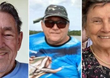 Da direita para esquerda: Olívio Salezze, Augusto Salezze Neto e Irene Bermond Salezze. Crédito: Acervo pessoal