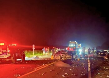 Acidente mata 4 pessoas na BR-101, em Jaguaré.ES; entre as vítimas estão crianças de 7 e 10 anos - Foto: Reprodução