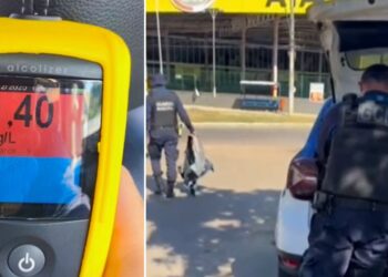 Colatina: Bafômetro aponta índice chocante e termina em prisão - Foto: Frame GCM/ Colatina