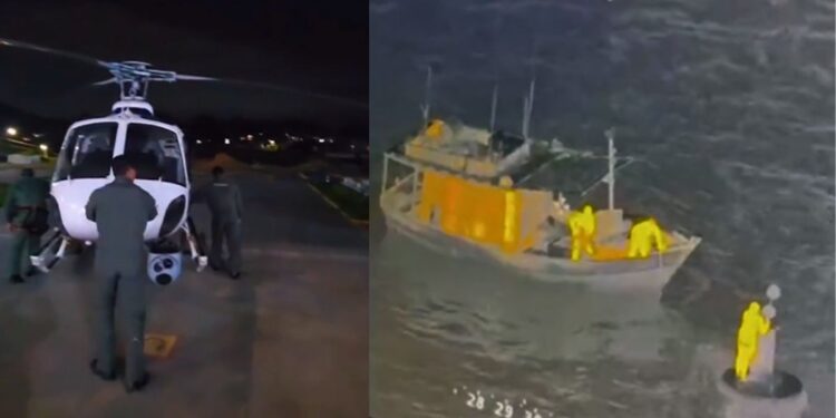 Casal é resgatado após acidente com Jet Ski em Vitória - Foto: Reprodução