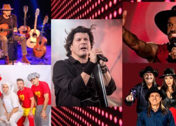 Festival de Inverno de Guaçuí 2026 confirma Alexandre Pires, Paulo Ricardo e Almir Sater entre as primeiras atrações nacionais - Fotos: Divulgação