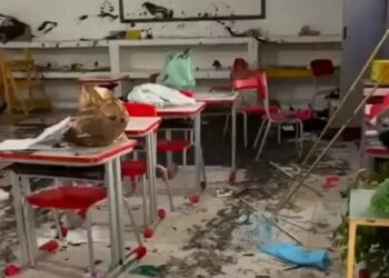 Vandalismo escola Alto Rio Novo - Foto: Reprodução