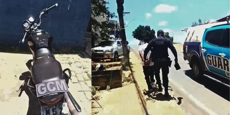 Guarda Municipal de Colatina apreende motocicleta com indícios de adulteração em São Silvano - Foto: Frame GCM