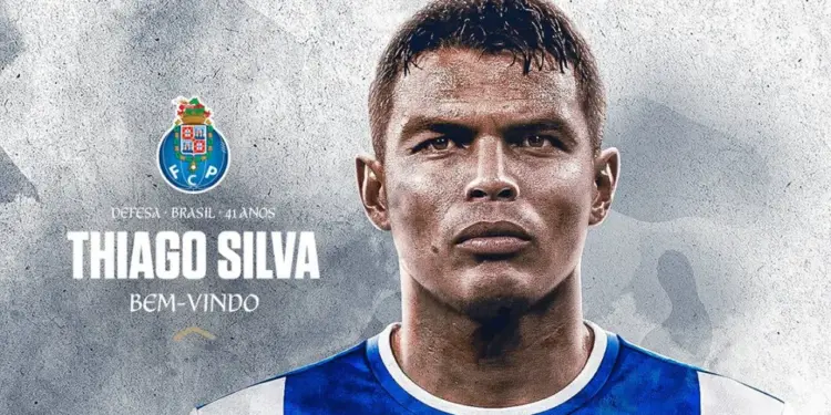 Thiago Silva, 41 anos, está de volta ao FC Porto após duas décadas para reforçar a zaga até o fim da temporada