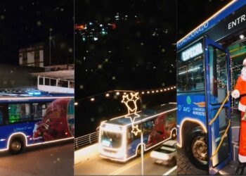 Ônibus de Natal leva Papai Noel às ruas em ação especial nos dias 22 e 23 de dezembro - Foto: Montagem Colatina em Ação