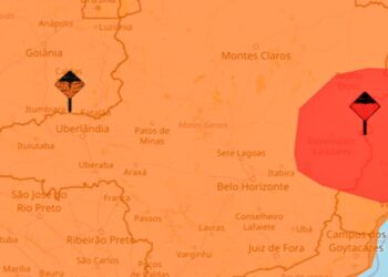 Alerta vermelho no ES: grande perigo de chuvas acumuladas em 55 cidades - Imagem: Inmet