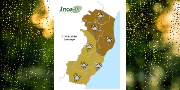 Previsão do tempo para o ES e Colatina neste domingo (01) - Foto: Incaper
