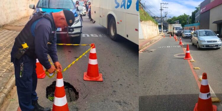 Colatina: obras de reparo alteram trânsito na Avenida Sílvio Avidos - Foto: Comunicação PMC