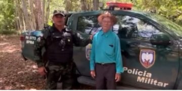 Sr. Lazzarin: uma vida dedicada à preservação recebe a visita da Polícia Ambiental - Foto: `Polícia Ambiental