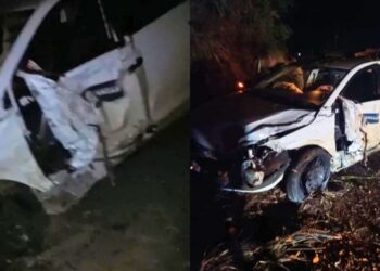 Carro da Prefeitura se envolve em acidente e motorista foge em Pancas - Foto: Leitor