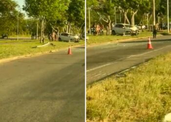 Motociclista fica ferido após colidir com vaca solta na ES-164, em Alto Rio Novo - Foto: Reprodução